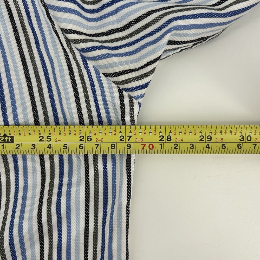 Cutter & Buck Signature Collection Shirt Mens 2XL Oxford Blue Stripe Preppy - Picture 10 of 10